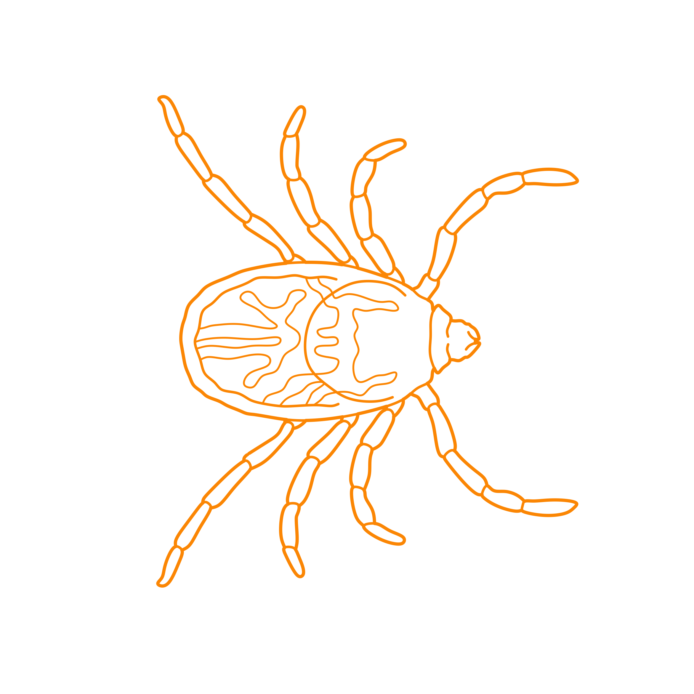 Animals Arachnids Brown Dog Tick Stencil Svg Vector Free Vectors